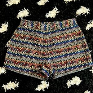 BCBGeneration High Waisted Patterened Dress Shorts Size 0